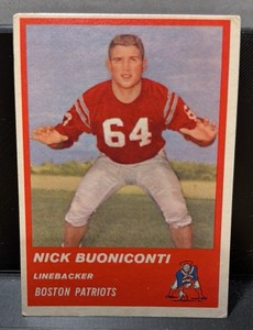 1963 Fleer Nick Buoniconti Rookie Short Print #10