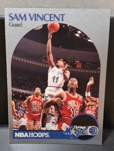 1990 NBA Hoops Sam Vincent wMichael Jordan in Jersey #12