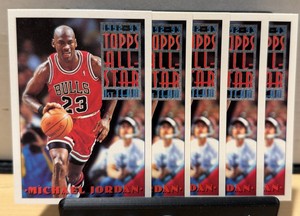 (5) 1993-94 Topps All-Star Michael Jordan Cards #101