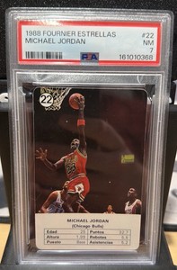 PSA 7 1988 Fournier Estrellas Michael Jordan #22