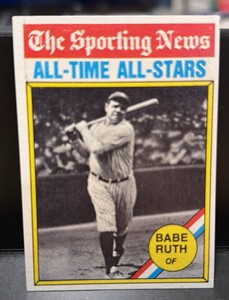 1976 Topps The Sporting News All-Time All-Stars Babe Ruth #345