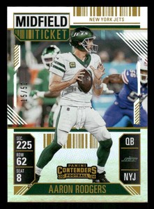 2024 Contenders Aaron Rodgers Football Card #78  Midfield Ticket Parallel  Serial #d 1550