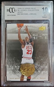 2009-10 Upper Deck Michael Jordan Legacy Collection GOLD - BCCG 10 Mint