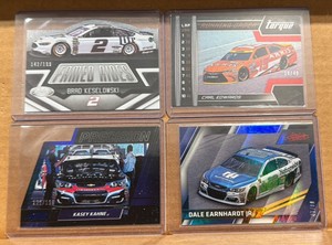(4) NASCAR Race Car Cards Serial #d Earnhardt, Kahne, Edwards & Keselowski