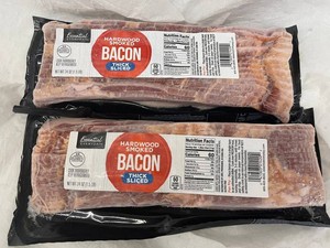 C - Essential Everyday Hardwood Smoked Thick-Sliced Bacon 24 Oz (Lot of 2)