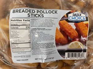 E - Daily Choice Breaded Pollock Sticks 3 Lb Frozen
