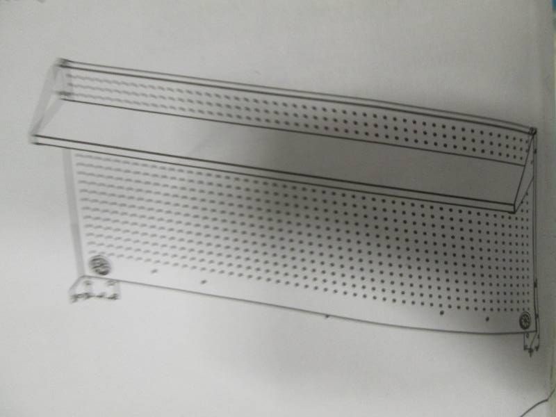 Husky 52 inch black metal pegboard and shelf