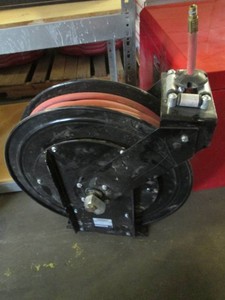 Industrial Hosetract retractable hose reel with attached air hose