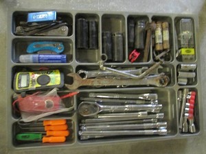 Value tray of assorted tools