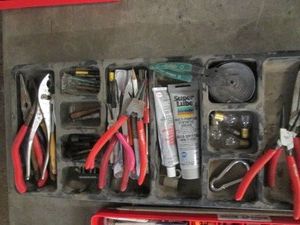 Tray full of tools and bits
