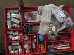 Tray of fittings and parts