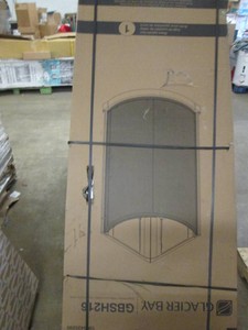Glacier Bay curved glass shower panels