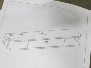 Wall mount shelf with cupboard
