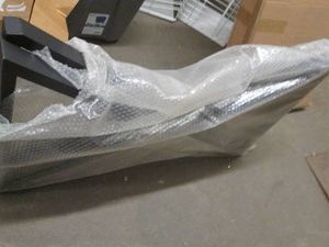 Pair of black metal table or work bench legs