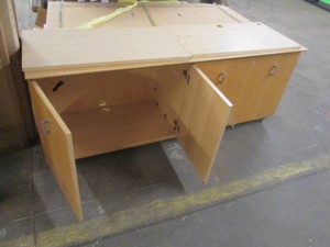 Low cabinet with fan cooling built in and shelves, 6 x 22 and 29 tall