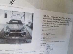 7ft9in x 18ft heavy duty garage floor mat