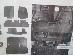 Floor mats 7&8 seats cargo with back rest fit 2022-2026 Nissan Pathfinder