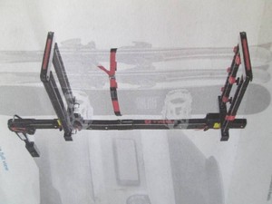 Folding hitch-mounted skisnowboard rack fits 2in or 1.25in receiver, carries 6pr skis or 4 snow boards
