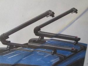 BougeRV lockable skisnowboard racks, extension with sliding fracture 28in fits 6pr skis or 4 snowboards, mounting system fits square aerooval cross bars
