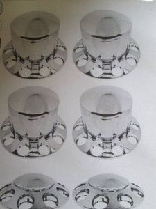 Semi Truck hub covers & wheel cover kit, 2-front  4-rear axle covers 33mm thread on lug nut covers, 10-gole removable hub capswheel caps ABS chrome plastic
