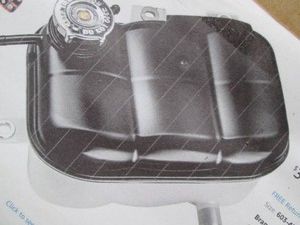 Coolant overflow recovery bottle with cap for 02-03 ram 1500, 03-07, 09 Ram 2500 and 04-07 Ram 3500