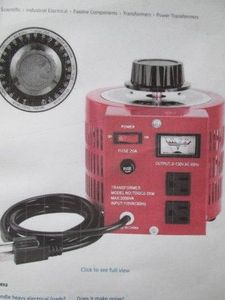 20amp Variable Transformer Auto AC Voltage Regulator Power Supply 2000va max 0-130 volt output