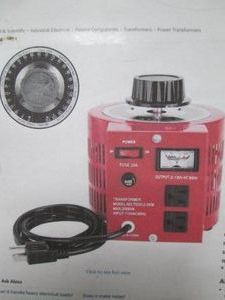 20amp Variable Transformer Auto AC Voltage Regulator Power Supply 2000va max 0-130 volt output