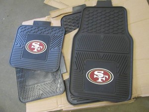 Set of 4-floor mats with San Francisco 49ers logo unknown vehicle fitment