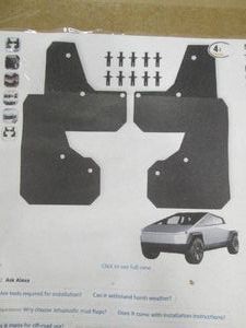 2024 Tesla cyber truck 4pc mud flap set