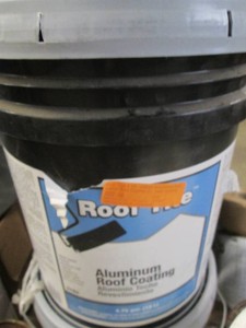 4.75 Gallons of Roof Rite aluminum roof coating