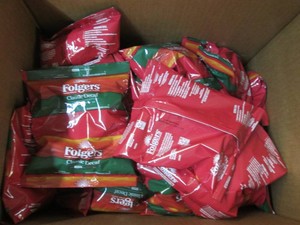 30 5.4 Oz packs of Folgers decaff coffee ground dated June 26