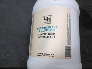 Gallon jug of sea minerals and blue iris conditioner