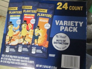 24 Count variety pack of Planters peanuts