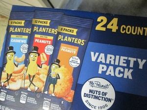 24 Count variety pack of Planters peanuts