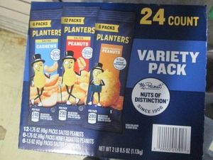 24 Count variety pack of Planters peanuts
