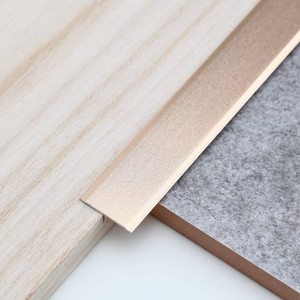 Trimold 3Pcs Aluminum T Molding Trim & Floor Transition Strips, Flat Divider Strip for Door Threshold and Joining Flooring Gaps of Laminate Planks Tile (2.9Ft x 0.8In, Matte Gold)