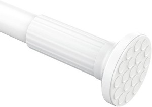 Umimile Tension Curtain Rod, 51-86 Adjustable Spring Shower Curtain Rod  Stainless Steel Closet Rod for Windows or Shower, No Drilling, No Rust, Easy to Install, White