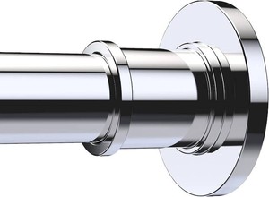 BRIOFOX Industrial Shower Curtain Rod - Rustproof Non-Slip 43-72 Inch 304 Stainless Steel Tension Curtain Rod for Window or Bathroom, Chrome