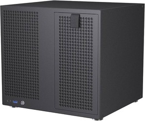 $140 8 Bay NAS Case, Support MATX ITX Motherboard & ATX PSU, SATA & SAS HDD Compatible, 8x3.5 Hot-Swap  2x2.5 SSD, Dual-Chamber NAS PC Case Support 4 Fans Mounting, Black