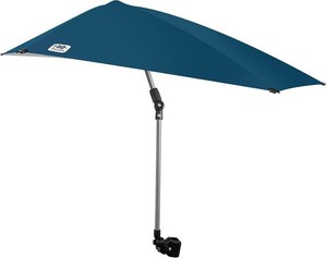 MOSHAY UPF 50height adjustable chair umbrella with 360 degree adjustment fixture, suitable for beach chairs, golf carts, wheelchairs, carts, bleachers, terraces, camping and picnics.(blue)