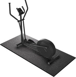 GymCope Treadmill Mat for Hardwood Floor Carpet 7x36x36x2.54x2  6mm Thick Exercise Equipment Gym Mat, Compatible with Peloton Bike, Indoor Spin Bike, Elliptical