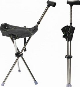 FATTCHIAR Walking Cane with Seat, Adjustable Height 34-38 Cane Chair, Folding Lightweight Portable Stool for Adults Seniors