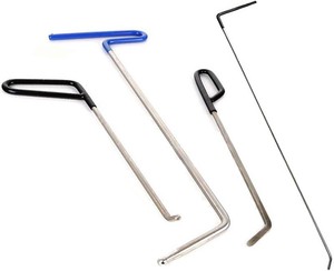 LadyRosian Paintless Dent Repair Kit Car Dent Puller Removal Rods Professional Steel Removal Tool for Minor Dents, Door Dings and Hail Damage