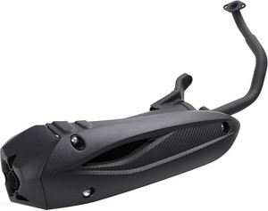 Minho Motorcycle Exhaust Assembly in Heavy Iron Material Compatible with Chinese GY6 125cc 150cc 4-Stroke Engine Scooter Moped RSZ 150 Gas Engine Scooters