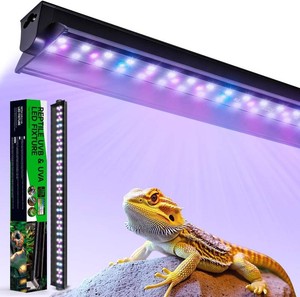23W T5 UVB LED Reptile Light   High Output UVA UVB Light for Bearded Dragon, T5 10.0 UVB Reptile Light Fixture (27.5)
