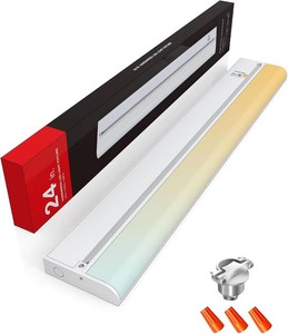 24 Hardwired Under Cabinet Lighting, 3 Color Settings - 2700K4000K5000K  Warm White, Cool White, and Daylight Under Cabinet Lighting, 16W 1400LM Dimmable Under Counter Lights for Kitchen, CRI97