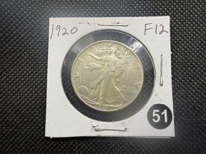 1920 Walking Liberty Silver Half Dollar Marked F12 When Purchased
