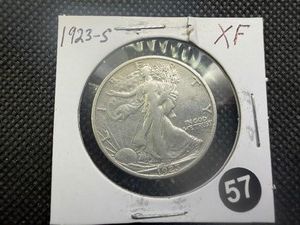1923-S Walking Liberty Silver Half Dollar Marked XF When Purchased- Greysheet Wholesale Value for an XF40 is $900