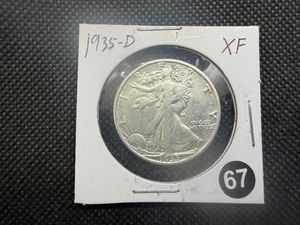 1935-D Walking Liberty Silver Half Dollar Marked XF When Purchased