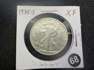 1935-S Walking Liberty Silver Half Dollar Marked XF When Purchased